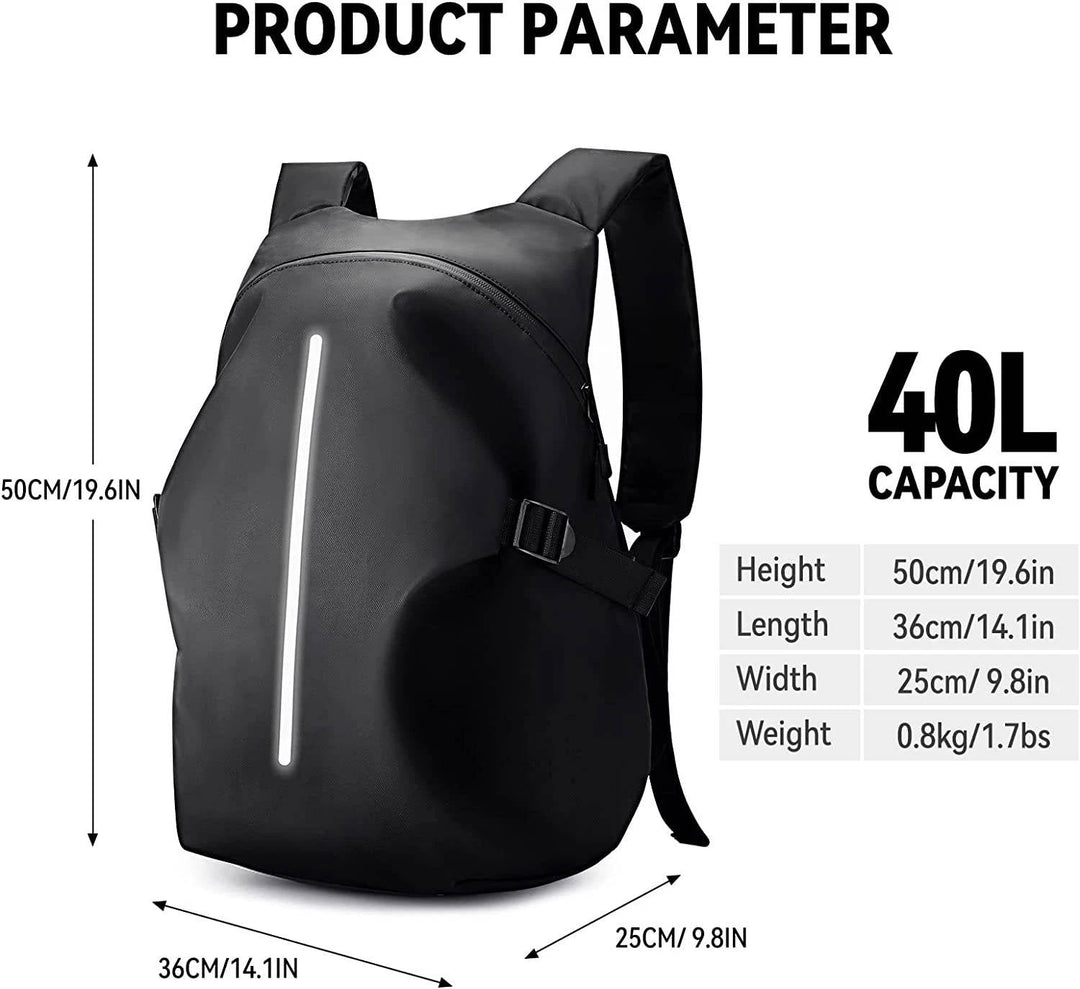 Motorcycle Travel Backpack with Helmet Compartment