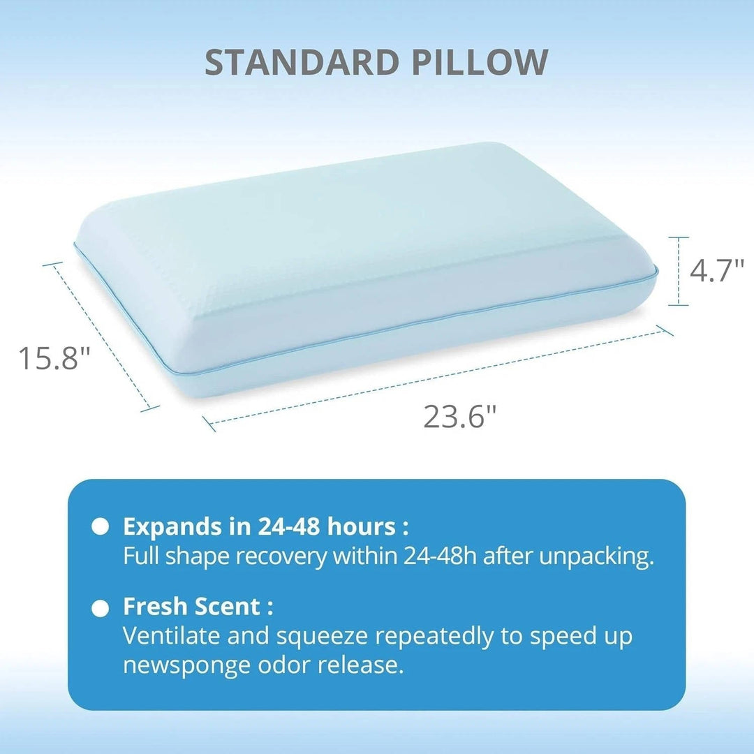 Ergonomic Cooling Gel Memory Foam Pillow Contoured Neck Support