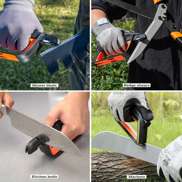 Multi-Tool Sharpener for Garden Tools Lawn Mower Blade Pruner Shears
