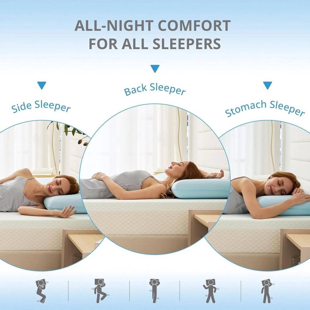 Ergonomic Cooling Gel Memory Foam Pillow Contoured Neck Support