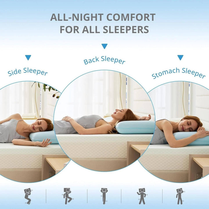 Ergonomic Cooling Gel Memory Foam Pillow Contoured Neck Support