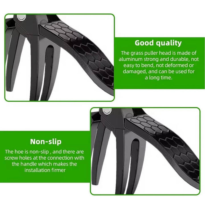 Garden Weed Puller Tool with Handle Root Remover Easy Use