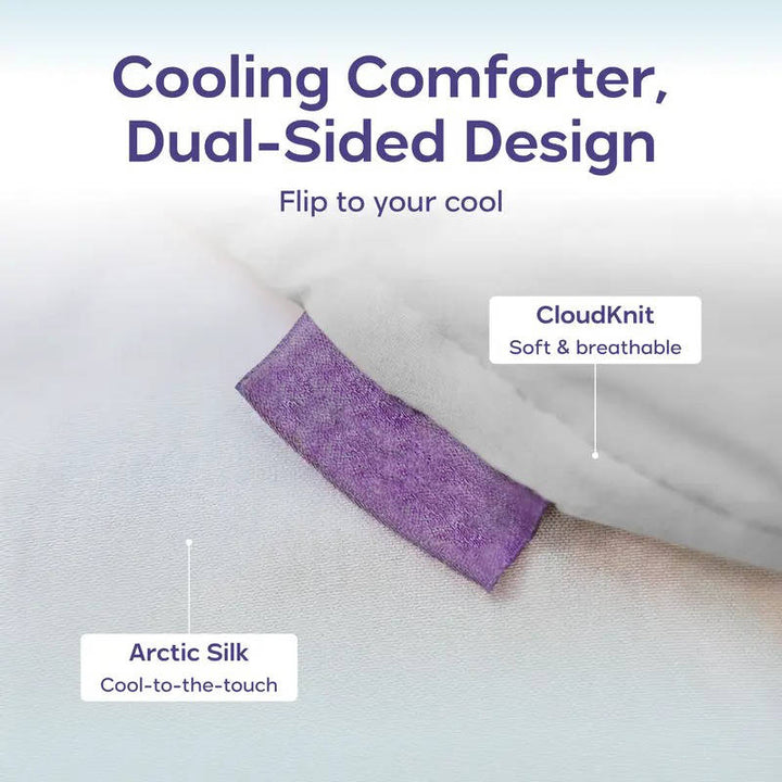 Lightweight Cooling Blanket Breathable Soft Knit Dual-Sided