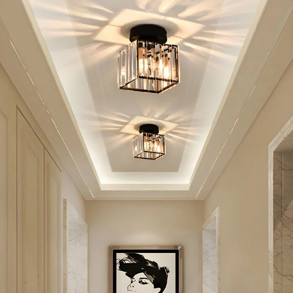 Ceiling Fixture Crystal Glass Modern Design