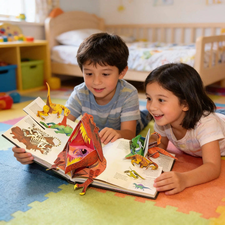 Childrens 3D Pop-Up Book Educational Dinosaur Design - Lenila