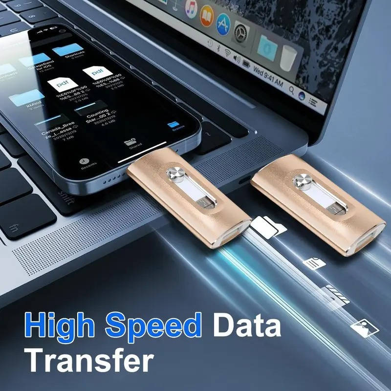 High-Speed Flash Drive USB Storage Compatible with iPhone Android PC