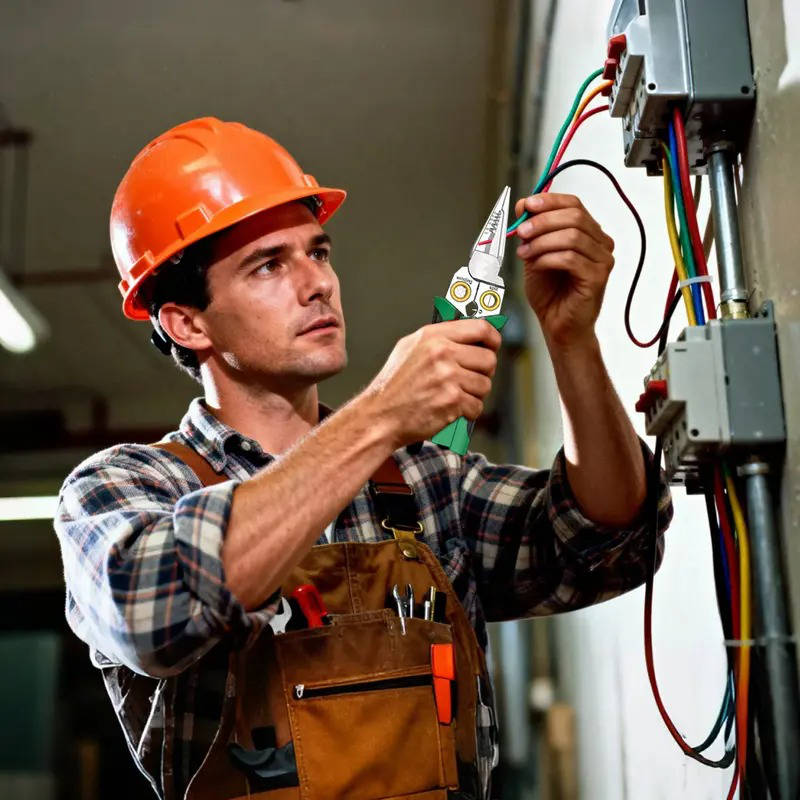 Wire Stripper and Voltage Tester Pliers with Cable Cutter and LED