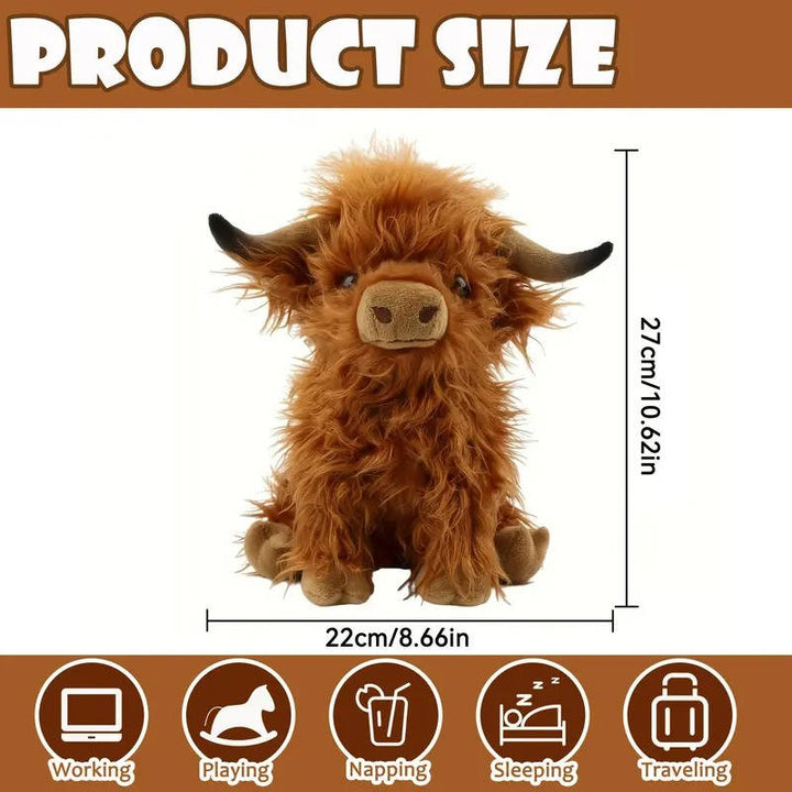 Kids Plush Stuffed Animal Soft Cuddly Cow Toy