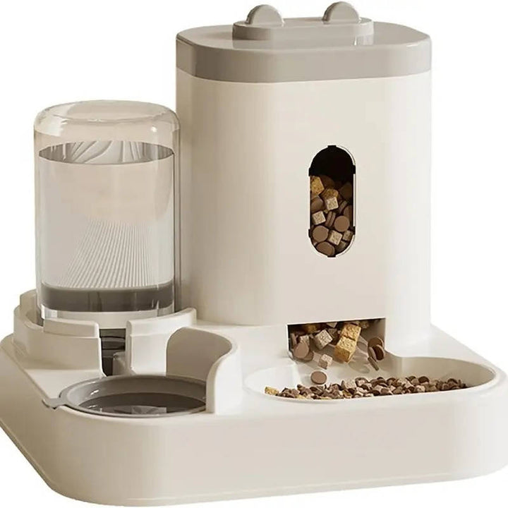 Automatic Pet Water Dispenser with Integrated Food Bowl for Dogs and