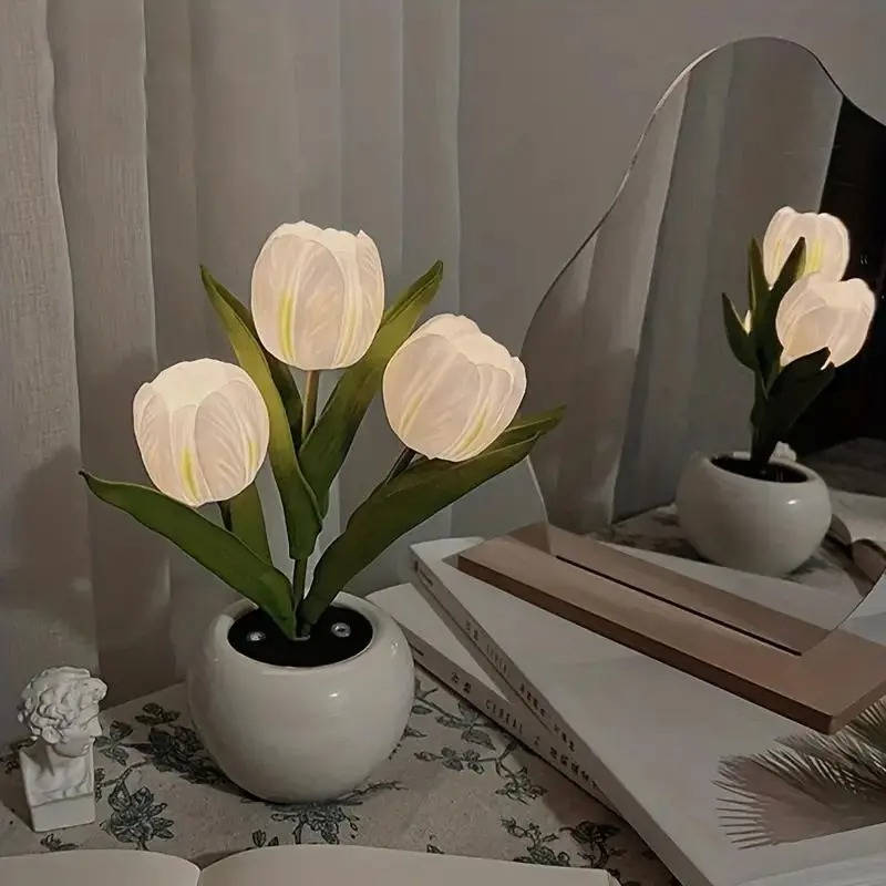 LED Mood Lamp with Vase Color Changing Ambient Table