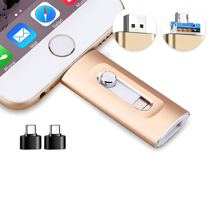 High-Speed Flash Drive USB Storage Compatible with iPhone Android PC - Lenila