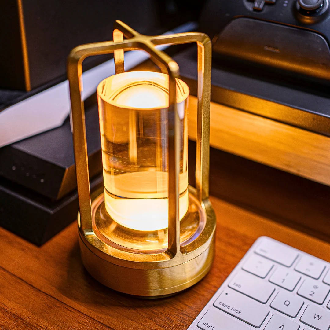 Table Lamp with Crystal Base Touch Dimmer Waterproof Design