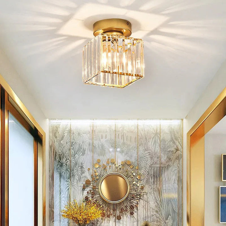 Ceiling Fixture Crystal Glass Modern Design