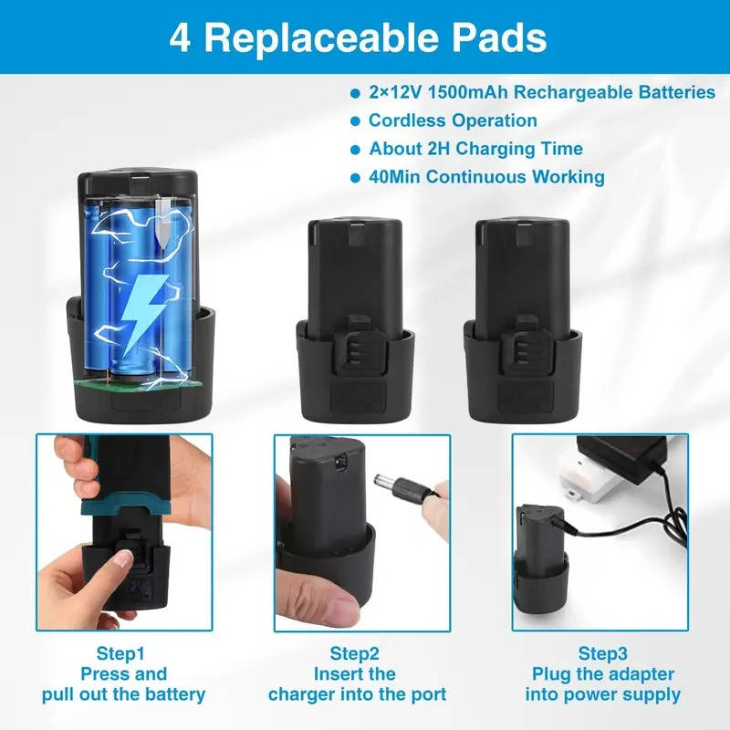 Portable Cordless Car Polisher Kit Variable Speed Dual Action