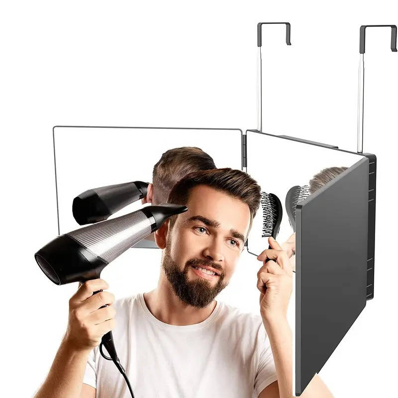 Portable Adjustable Tri-Fold Makeup Mirror Foldable Compact Design