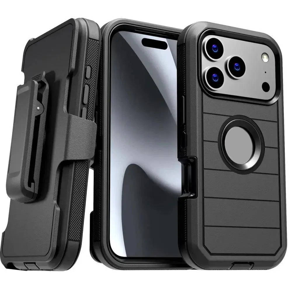 Heavy Duty Shockproof Phone Case with Holster Kickstand