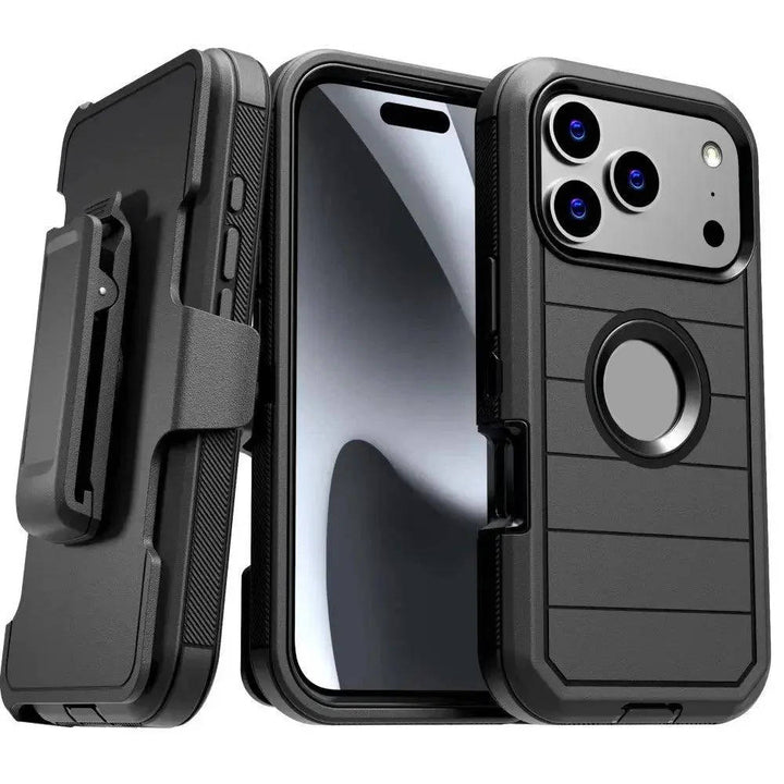 Heavy Duty Shockproof Phone Case with Holster Kickstand