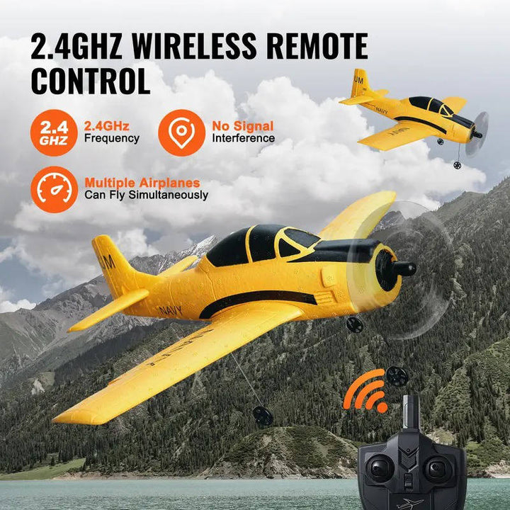 Kids RC Plane Trainer with Gyro Stabilizer 2.4GHz Easy Fly