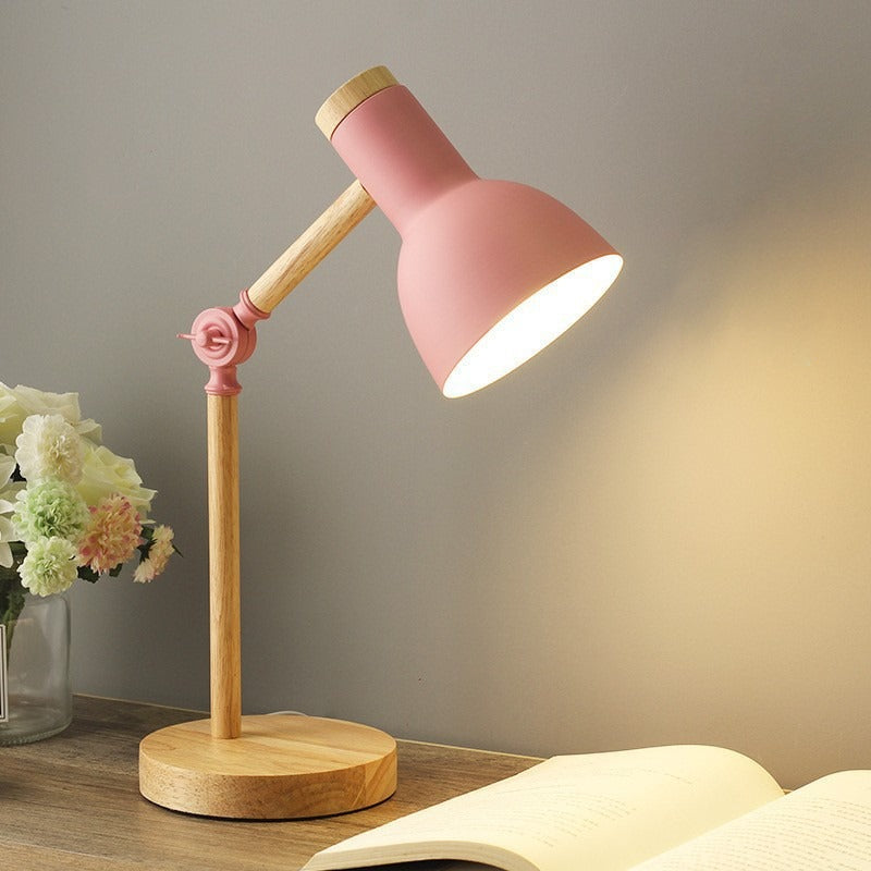 Adjustable Desk Lamp with Lever Arm and Directional Head Slim Base