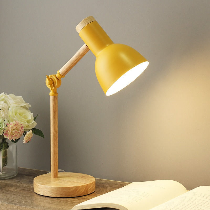 Adjustable Desk Lamp with Lever Arm and Directional Head Slim Base