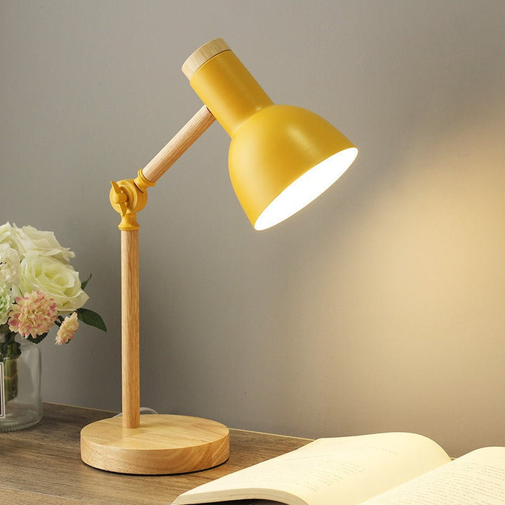 Adjustable Desk Lamp with Lever Arm and Directional Head Slim Base