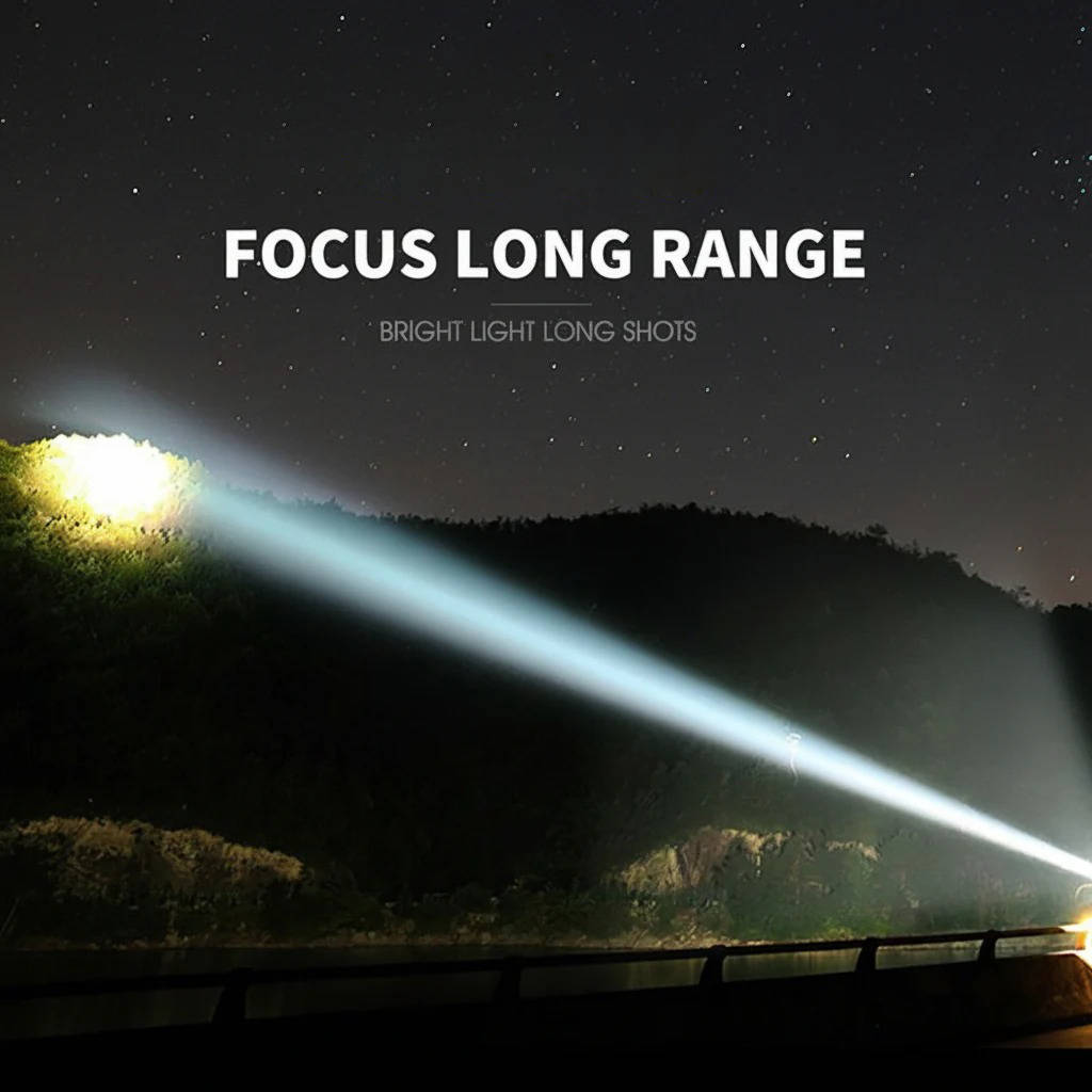 Rechargeable LED Flashlight Aluminum Tactical Zoomable