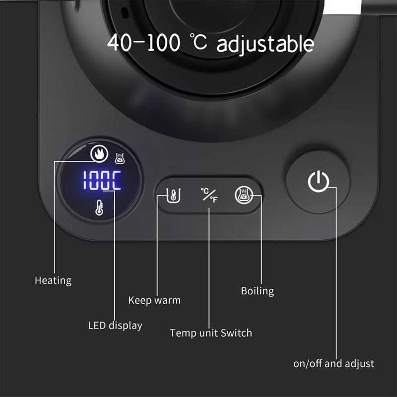 Electric Gooseneck Kettle with Temperature Control Smart Design