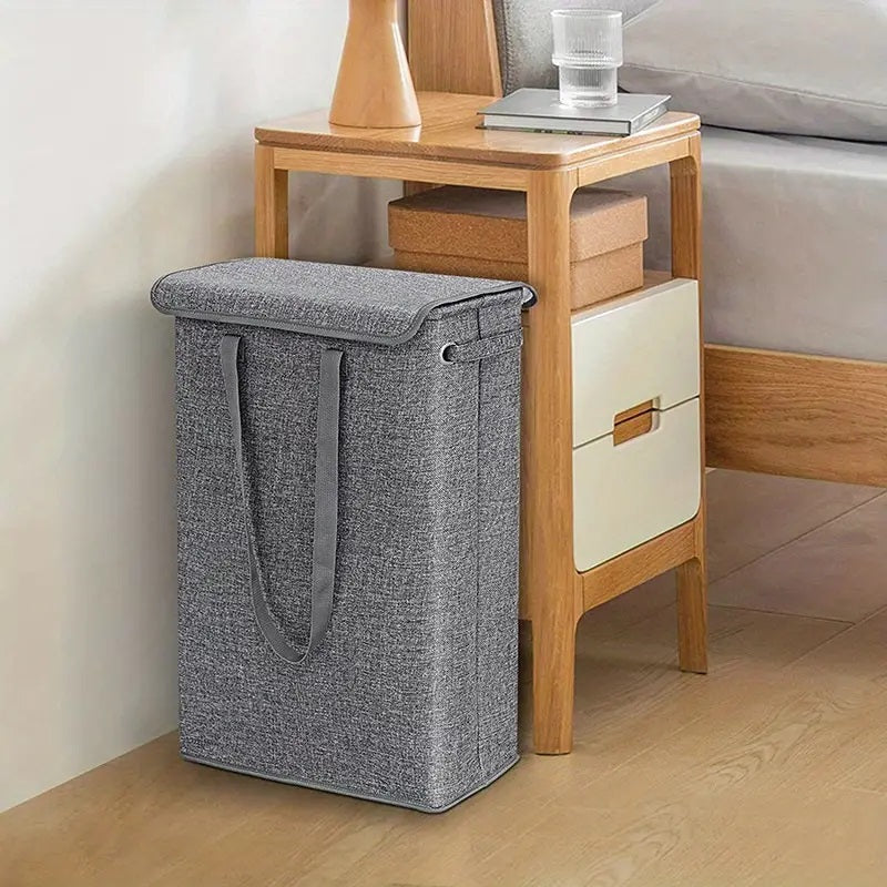 Slim Laundry Hamper with Lid 45L Capacity
