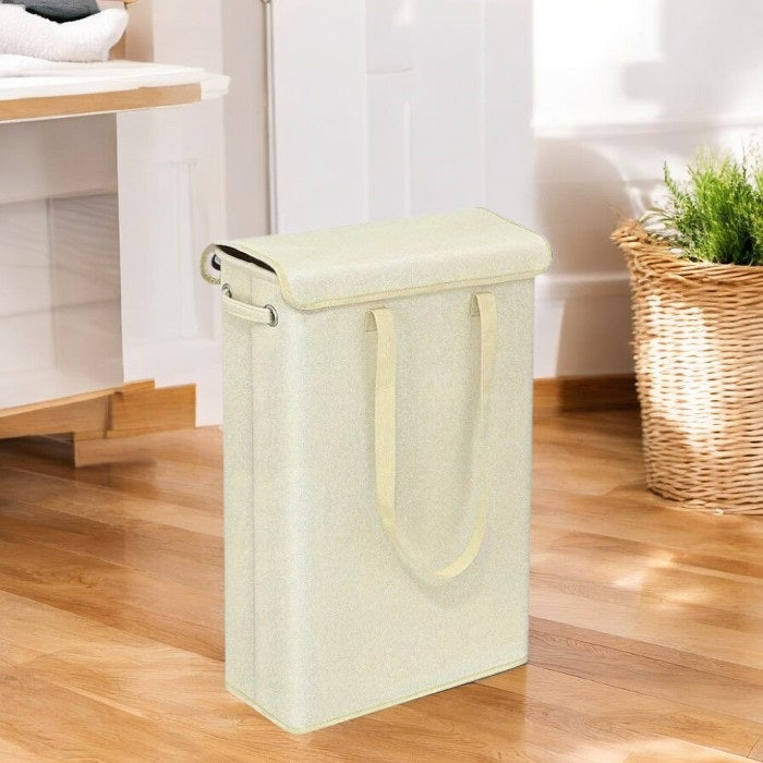 Slim Laundry Hamper with Lid 45L Capacity