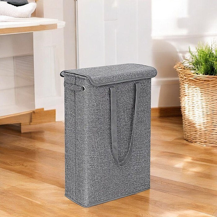 Slim Laundry Hamper with Lid 45L Capacity - Lenila