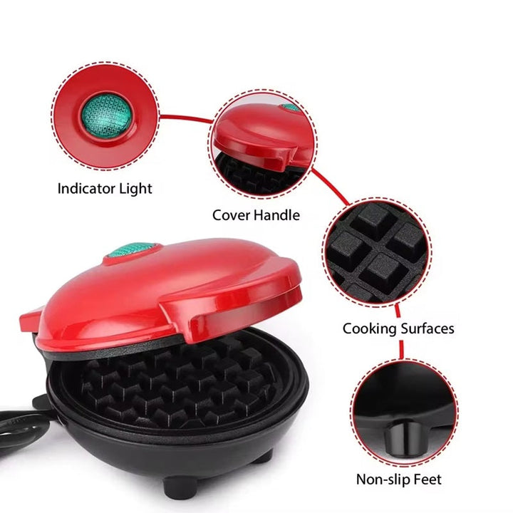 Electric Mini Waffle Maker Nonstick Coating