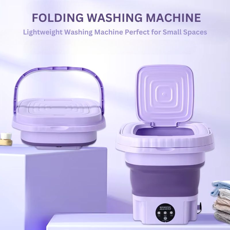 Portable Mini Washing Machine with Dryer Compact Foldable Design