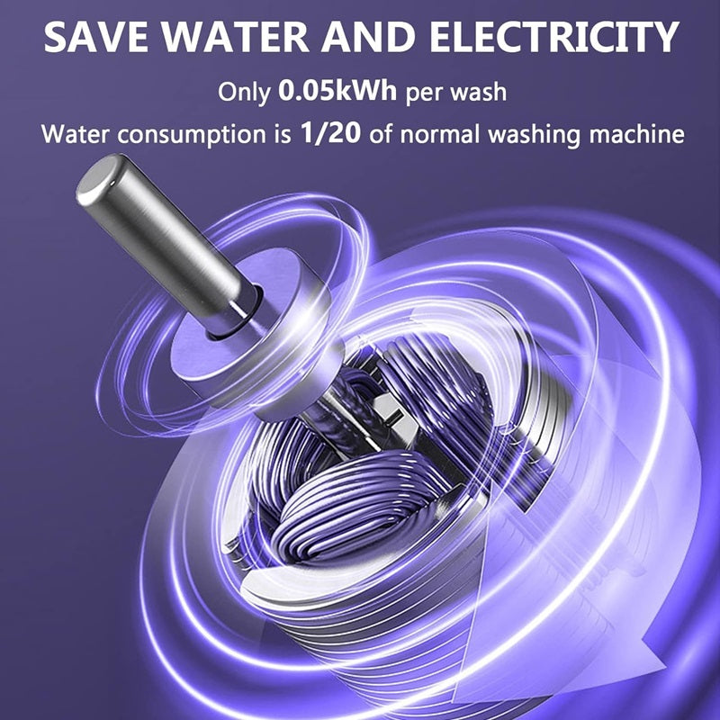 Portable Mini Washing Machine with Dryer Compact Foldable Design