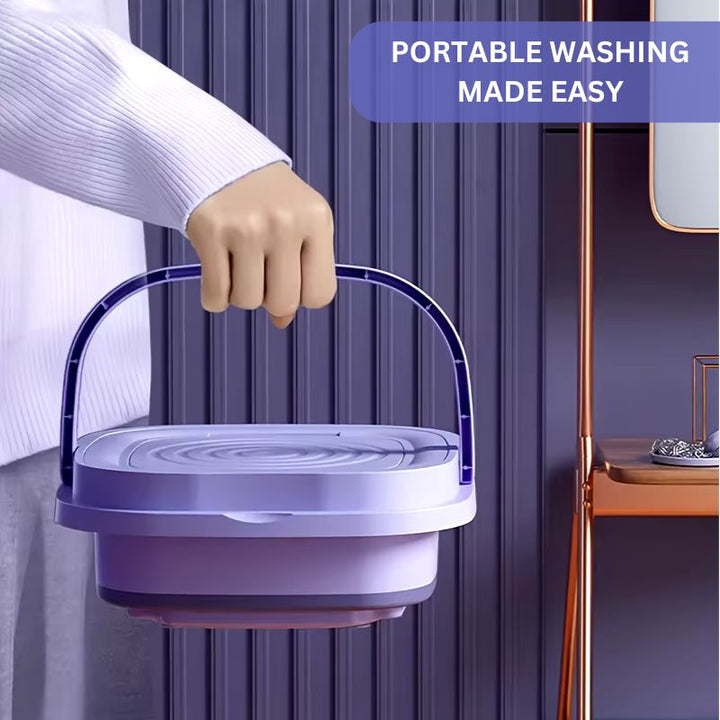 Portable Mini Washing Machine with Dryer Compact Foldable Design