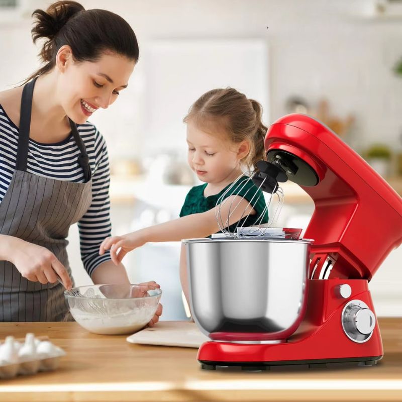 Stand Mixer 6-Speed with Stainless Steel Bowl and Attachments