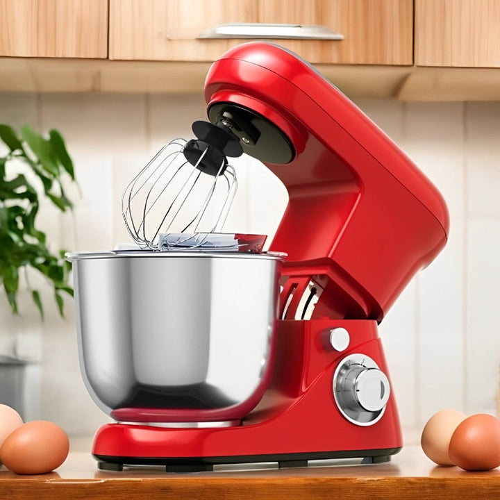 Stand Mixer 6-Speed with Stainless Steel Bowl and Attachments - Lenila