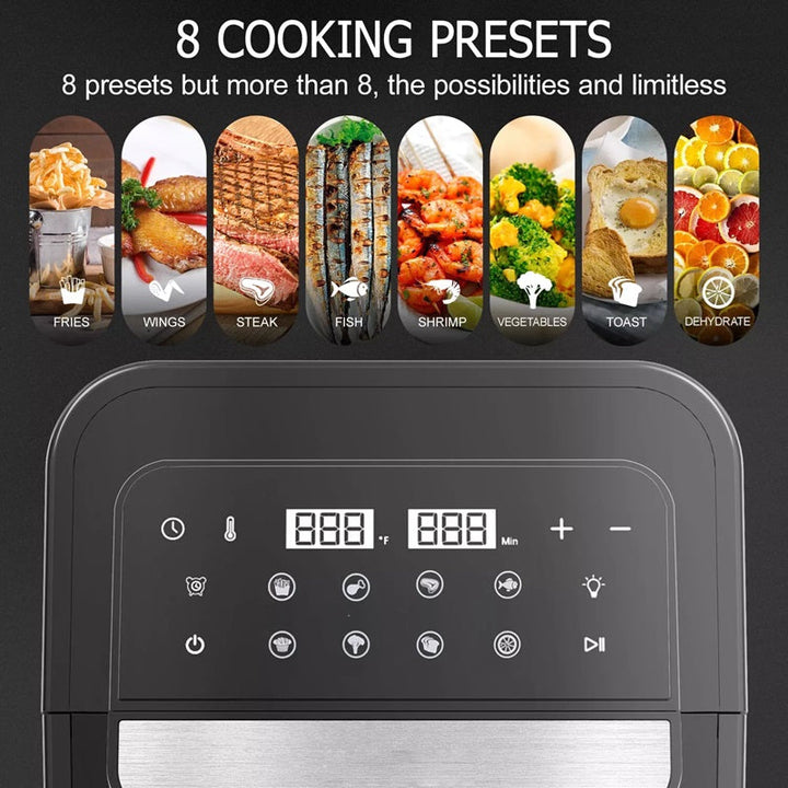 Digital Air Fryer with Touch Screen 8-in-1 Multifunction