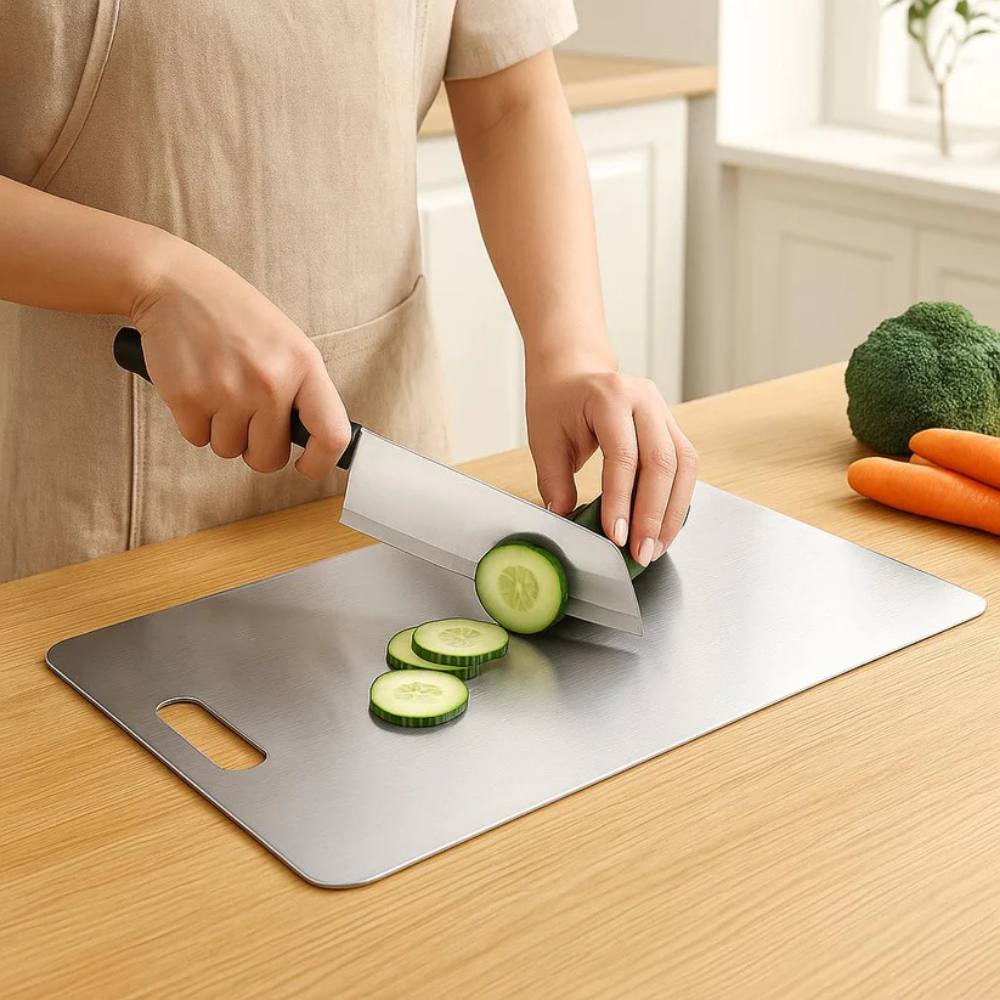 Stainless Steel Cutting Board Non-Porous Handle - Lenila