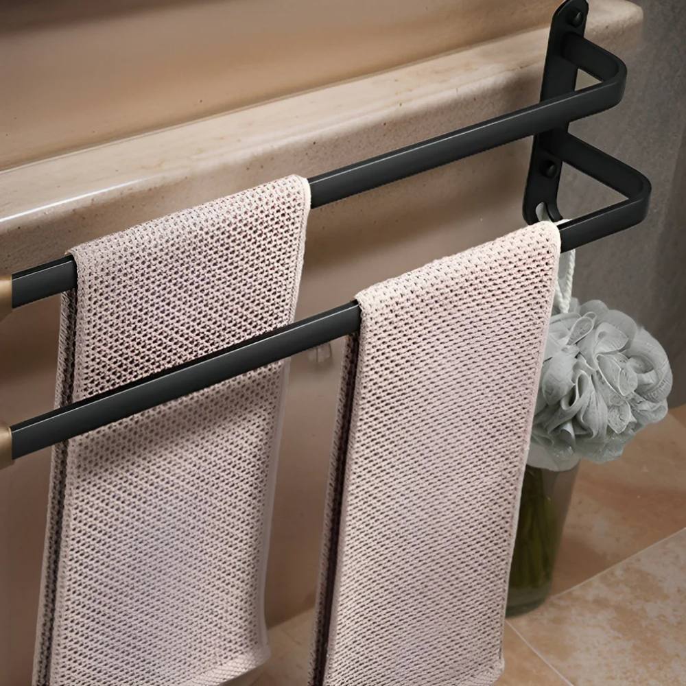 Aluminum Wall Mounted Towel Rack Moisture Resistant