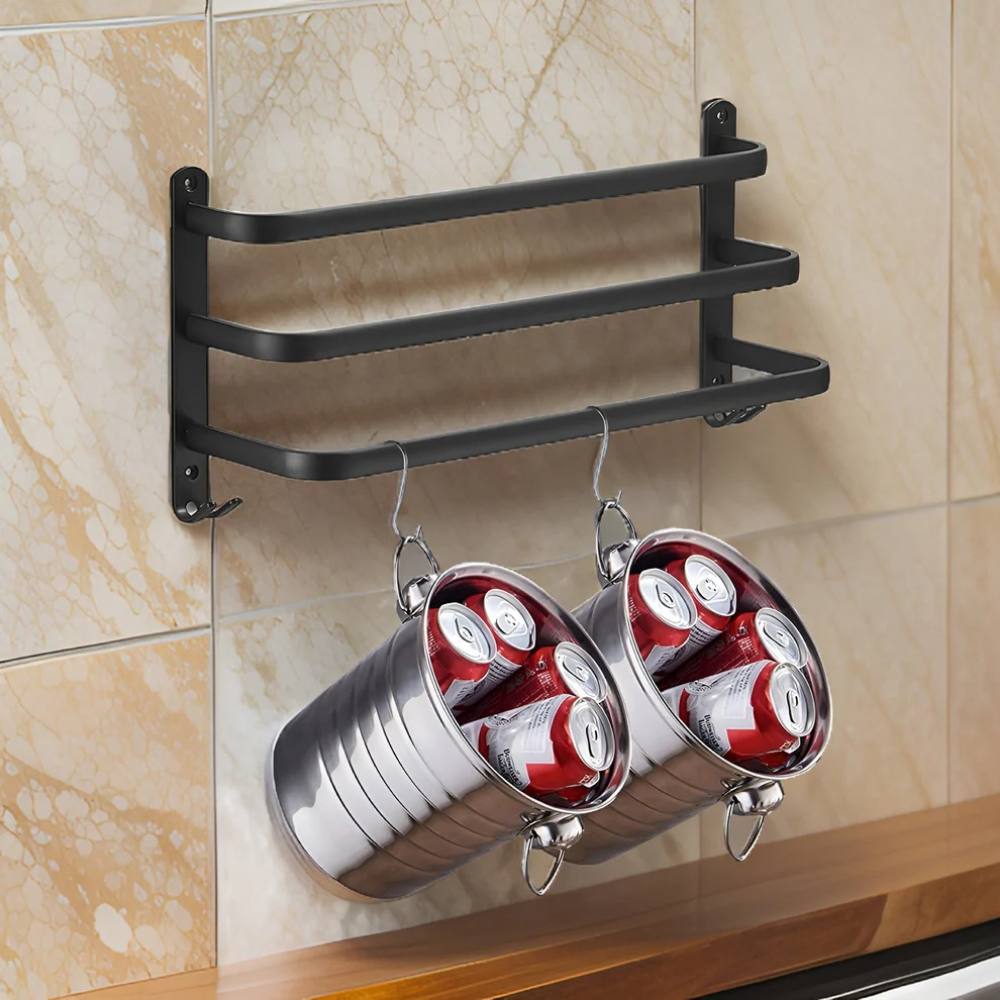 Aluminum Wall Mounted Towel Rack Moisture Resistant