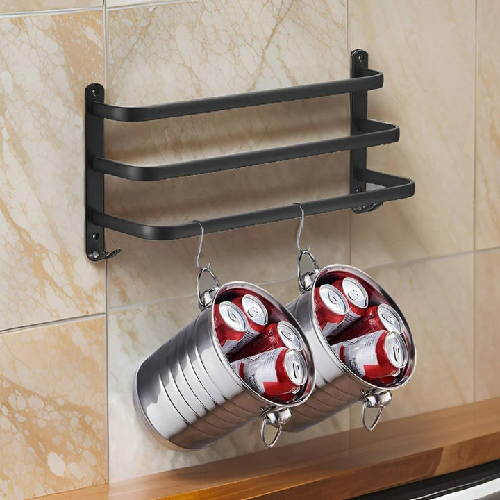 Aluminum Wall Mounted Towel Rack Moisture Resistant