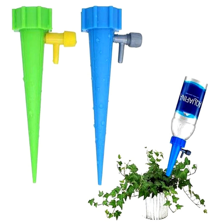 Plant Watering Spikes Adjustable Flow Valve Compatible Bottle Set - Lenila