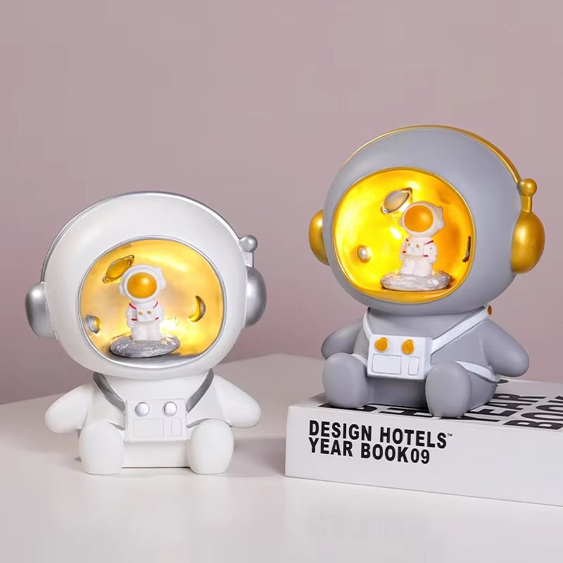 Kids 2-in-1 Astronaut Piggy Bank and Night Lamp