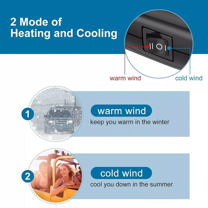 Portable Car Heater 12V with Rotatable Base