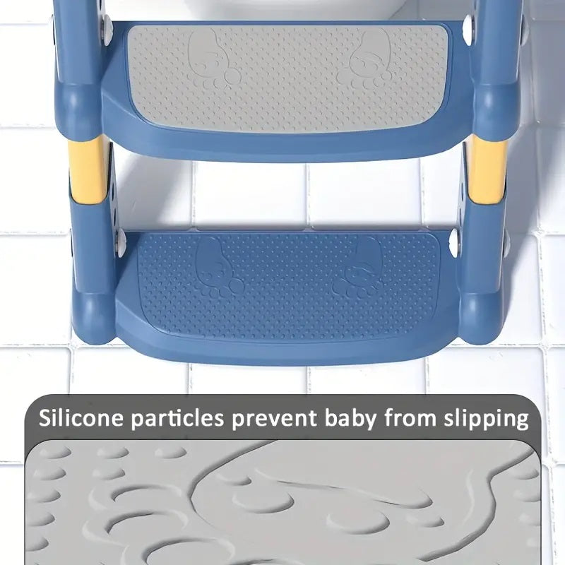 Toddler Potty Trainer Seat Foldable with Ladder