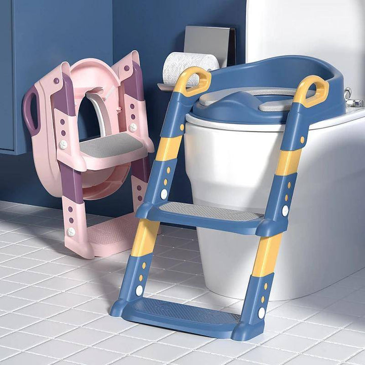 Toddler Potty Trainer Seat Foldable with Ladder