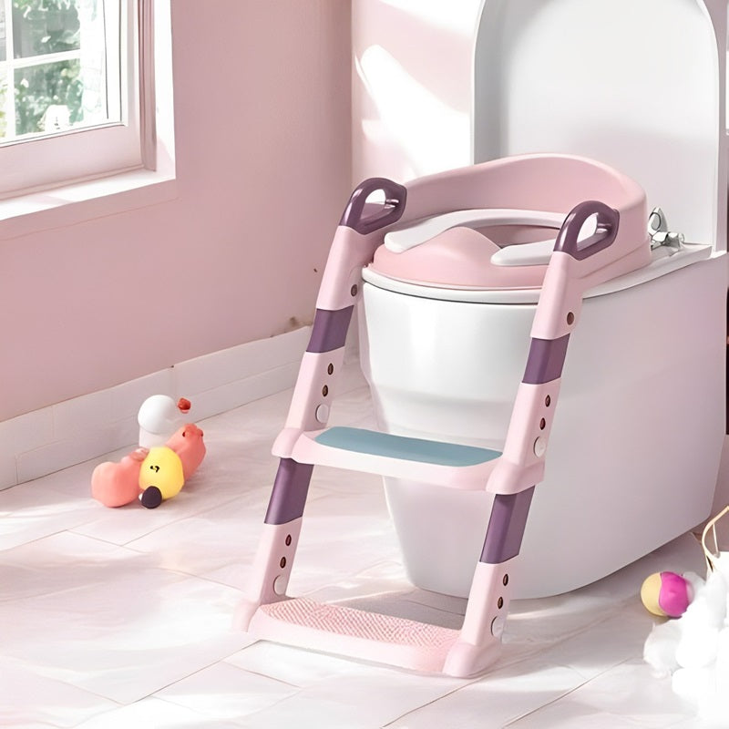 Toddler Potty Trainer Seat Foldable with Ladder