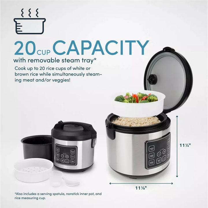 Multifunctional Digital Rice Cooker 20-Cup Capacity