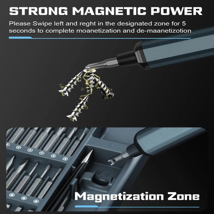 Precision Electric Screwdriver Set with Bits