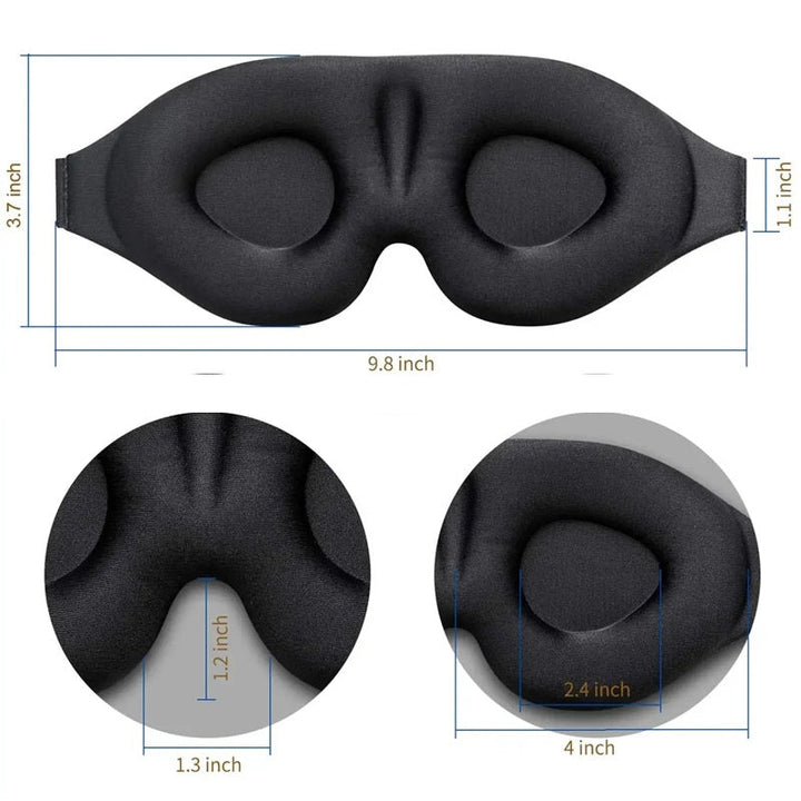 Sleep Mask 3D Contoured Blocking